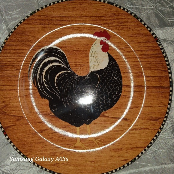 3 Sakura 1999 Country" Roosters" Display Salad‎ Plates - Picture 2 of 5